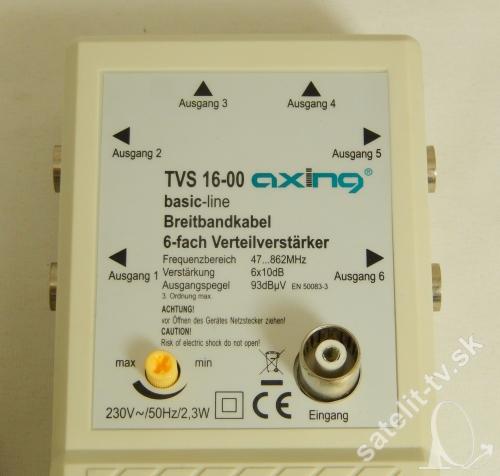 Domový  zosilovač  AXING TVS 16-00, 6x 10 dB