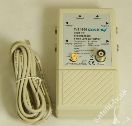 Domový  zosilovač  AXING TVS 16-00, 6x 10 dB