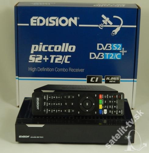 Satelitný prijímač Edision PICCOLLO  S2-T2-C HEVC 265