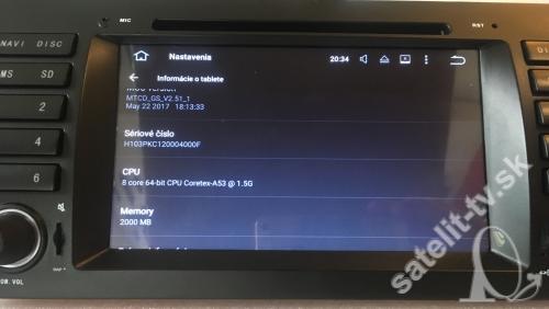 Multimediálne radio BMW e39 e49 DVD+GPS+BT Android Octo Core